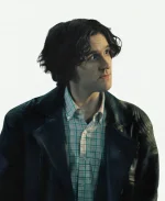 Harry Melling Movie Pillion 2025 Colin Black Leather Jacket