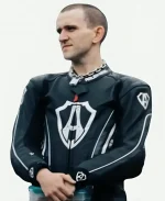 Harry Melling Pillion Black Racer Jacket - Image 2