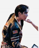 J-Hope Jung Ho-seok Killin’ It Girl Moto Star Black Leather Jacket