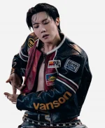J-Hope Jung Ho-seok Killin’ It Girl Moto Star Leather Jacket - Black