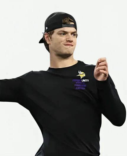 J.J. McCarthy Vikings Inspire Change T-Shirt - Black