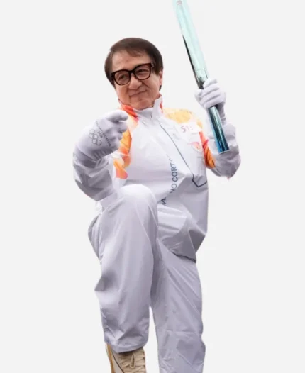 Jackie Chan Winter Olympics Flame Jacket - White