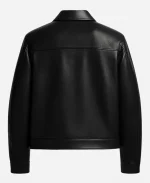 Jalen Hurts Eagles vs Bears Coach fit Black Leather Jacket Black