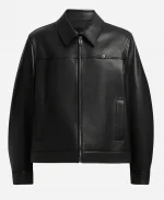 Jalen Hurts Philadelphia Eagles vs Bears Coach fit Black Leather Jacket Black