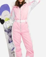 Janel Parrish Finding Mr. Christmas S02 Pink Hooded Snowsuit