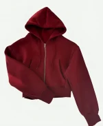 Jenna Ortega Film Death of a Unicorn 2025 Hooded Jacket - Red