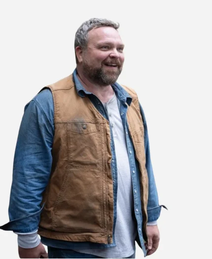 Joe Marsh Tv Series Tracker S02 Drew Powell Brown Cotton Vest