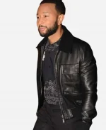 John Legend Ronnie Scott's Jazz Club Date Night Black Leather Jacket