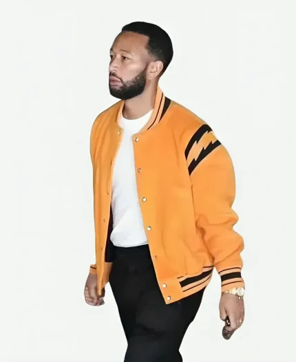 John Legend Street Style Yellow Jacket