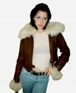 Julia Fox Brown Fur Jacket