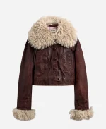 Julia Fox New York Film Festival 2025 Brown Fur Jacket