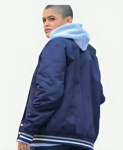 Julien Calloway Gossip Girl Jordan Alexander Blue Bomber Parachute Jacket