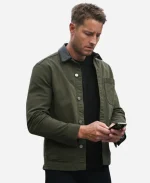 Justin Hartley Green Cotton Jacket