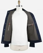 Kiton Cotton Ea Suede Leather Denim Coat