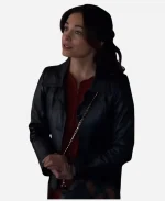 Kristin Kreuk Black Leather Jacket