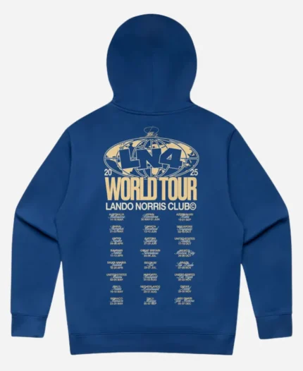 Lando Norris World Tour Cobalt Blue Hoodie