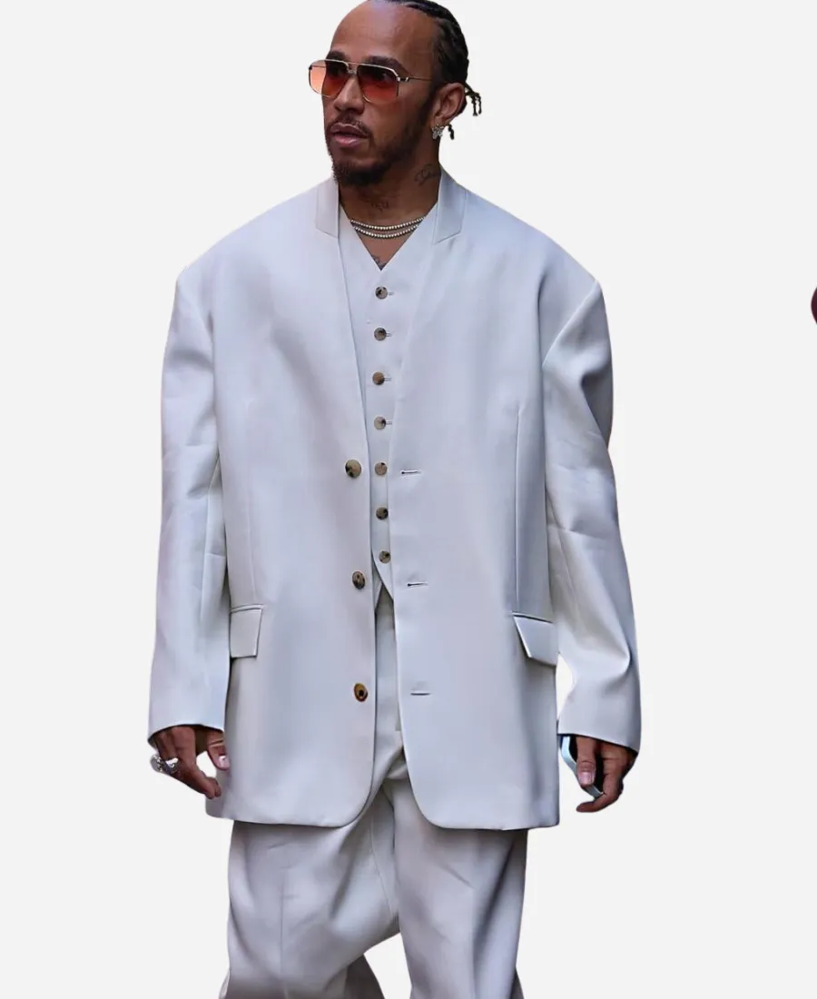 Lewis Hamilton F1 Grand Prix White Monaco Suit Lewis Hamilton F1 Grand Prix White Monaco Suit