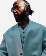 Lewis Hamilton White Monaco Suit