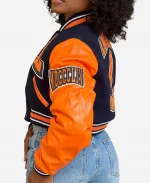 Lincoln University Lions Black And Orange Wool Varsity Jacket
