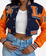 Lincoln University Wool Varsity Jacket - Black And Orange