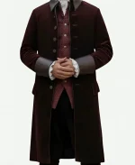 Lord John Grey Maroon Valvet Coat