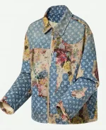 Louis Vuitton Destroyed Workwear Blue Denim Jacket - For Sale