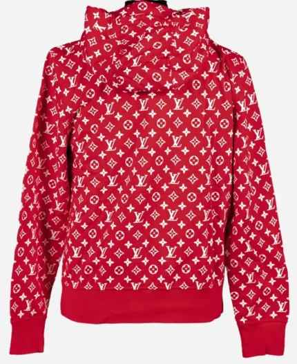 Louis Vuitton x Supreme Box Logo Red Pullover Hoodie