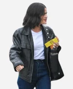 Lucy Hale Black Leather Jacket
