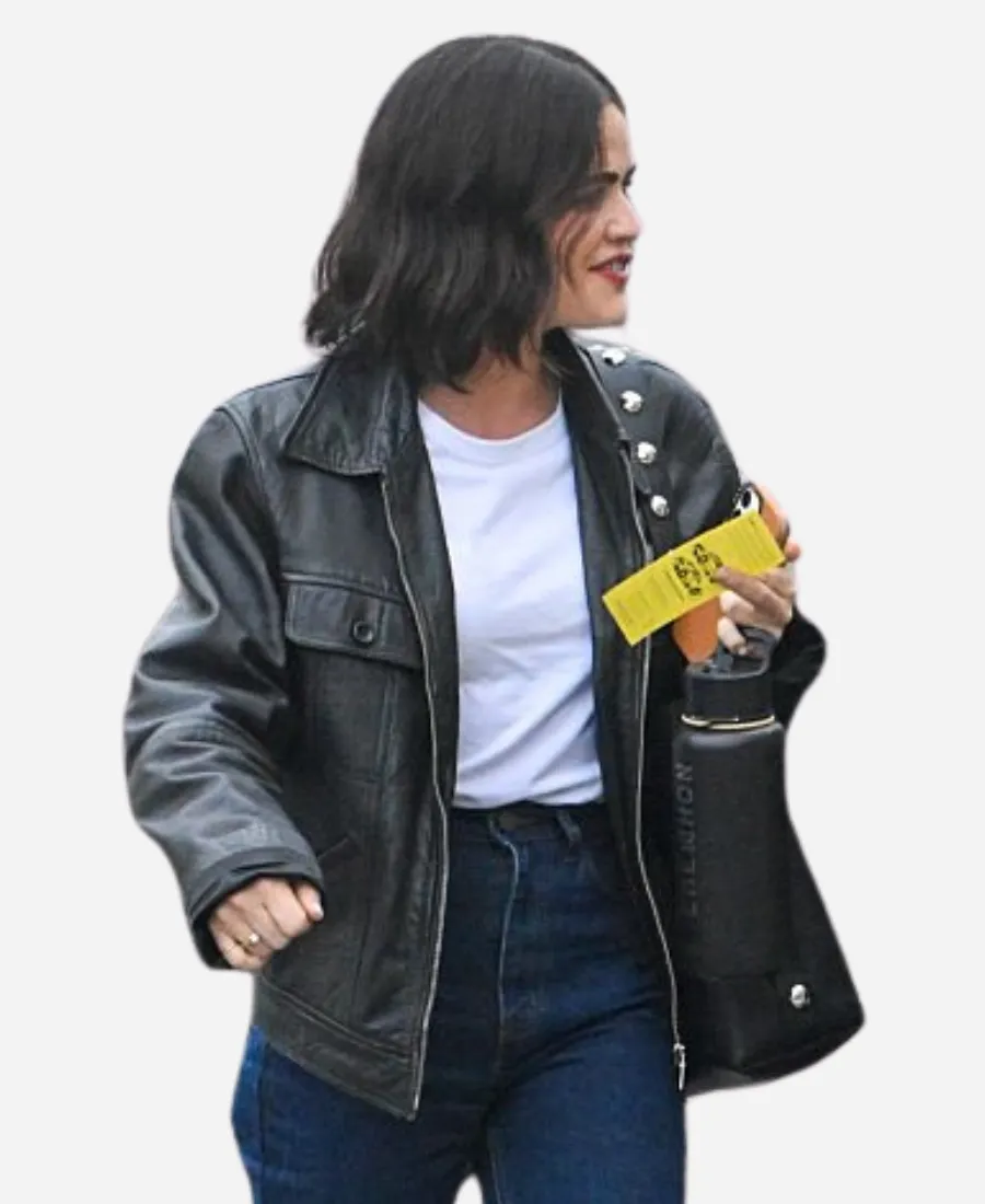 Lucy Hale Black Leather Jacket Lucy Hale Black Leather Jacket