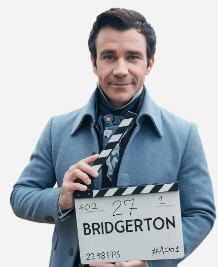 Luke Thompson Bridgerton S04 Coat - Blue