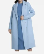 Lyndsy Fonseca Single on the 25th Coat Blue Coat