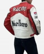 MGK LVGP Leather Jacket - Red & White