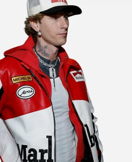 Machine Gun Kelly MGK Las Vegas Formula 1 Grand Prix Leather Jacket