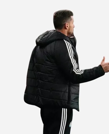 Manager Marco Silva Black Hooded Puffer Jacket