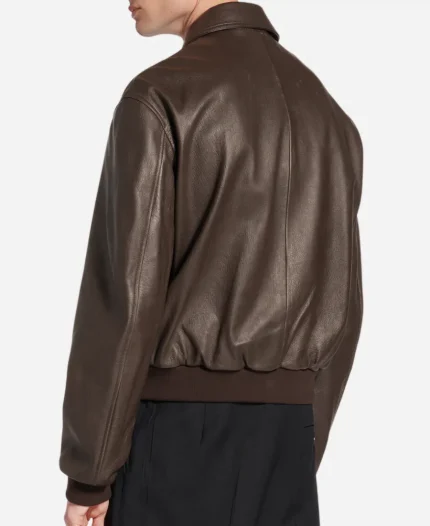 Men's Balenciaga Taxi Dark Brown Leather Jacket
