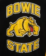 Men's Bowie State Canterbury Bankstown Bulldogs Black & Yellow Wool Varsity Jacket