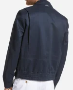 Men's Michael Kors Water Resistant Blue Cotton Blend Blouson Jacket