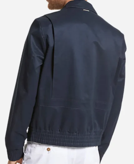 Men's Michael Kors Water Resistant Blue Cotton Blend Blouson Jacket