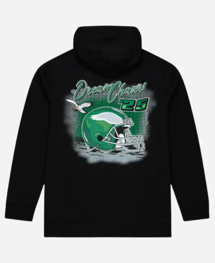 Men’s Mitchell & Ness Philadelphia Eagles Dream Chasers Fly Black Pullover Hoodie