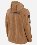 Men's Nike Seattle Seahawks Salute To Service Club Brown Pullover Hoodie