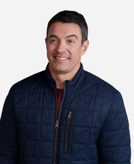 Merry Christmas Robert Buckley Blue Puffer Jacket