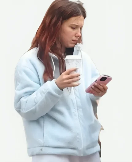 Millie Bobby Brown Ice Blue Jacket