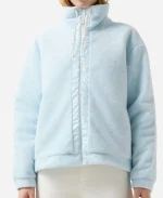 Millie Bobby Brown NYC Bomber Jacket - Ice Blue