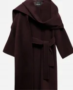 Minka Kelly Champagne Problems Maroon Coat