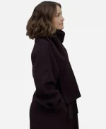 Minka Kelly Maroon Coat