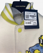 Monogram Playground Varsity Blouson Jacket - Yellow & White