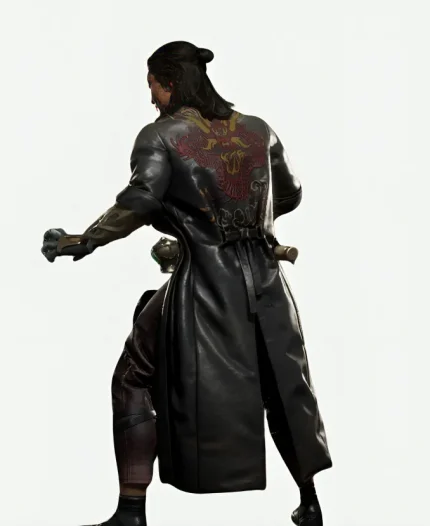 Mortal Kombat Shang Tsung Black Leather Coat
