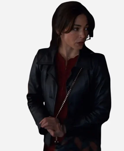 Murder in a Small Town Kristin Kreuk Black Leather Jacket