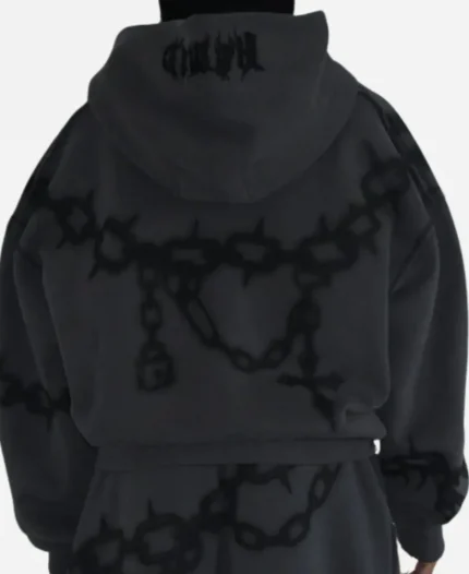 Named Collective Chains Zip Hoodie - Dark Grey