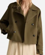 Nansi Nsue Frauds Season 01 Amaya Cropped Green Coat
